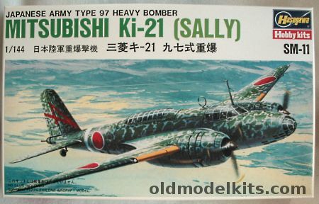 Hasegawa 1/144 Mitsubishi Ki-21 'Sally' Bomber, SM-11 plastic model kit